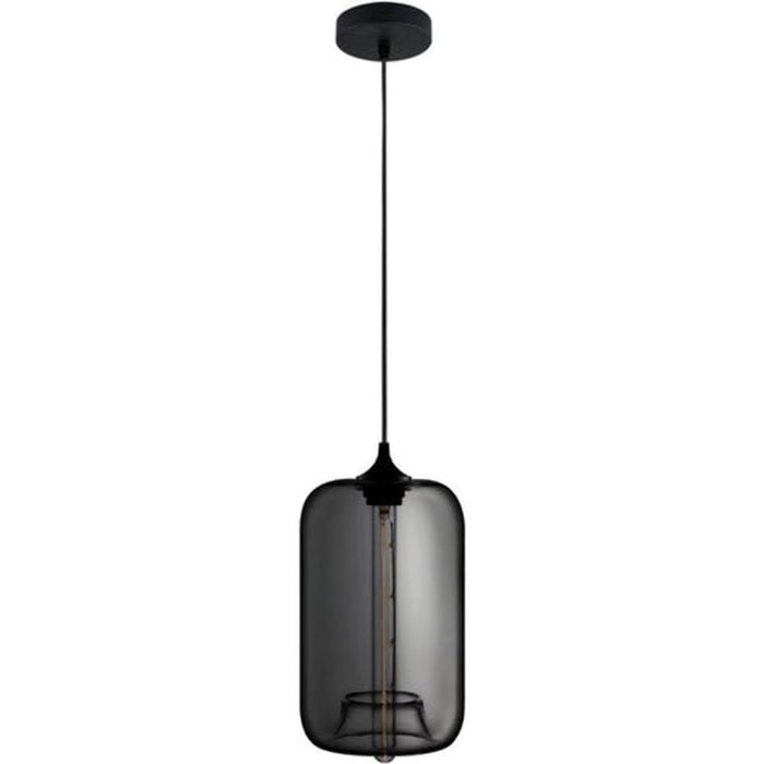 KIKKI  Vintage Grey Glass 1 Light Pendant