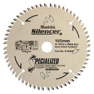 Makita 165mm 60T Plunge Circ Saw Blade B-56845
