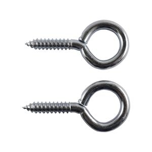 Everhang 30mm Zinc Plated Screw Eyes Hook - 2 Pack