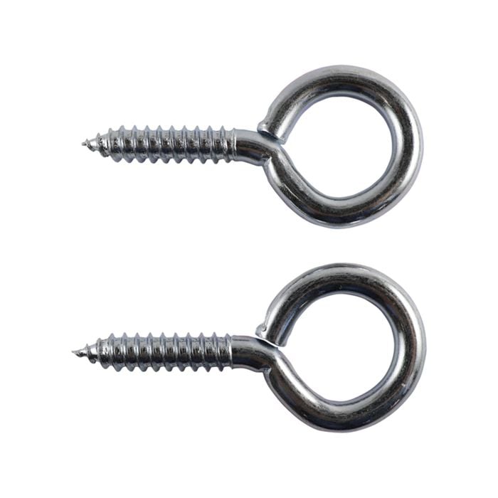 Everhang 30mm Zinc Plated Screw Eyes Hook - 2 Pack