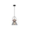 CLA Lighting FUMOSO Copper Plate with Smoke Glass Flat Top Pendant Light - Flat Top Cone