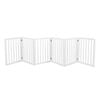 Pawz 6-Panel Wooden Foldable Pet Gate White