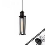 Snap Lighting Blackband Vintage Metal Cage Downlight to Pendant Light Conversion Kit   Tubular