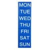 7PK Quartet Magnetic Days Document/Photo Holder For Whiteboard - Blue