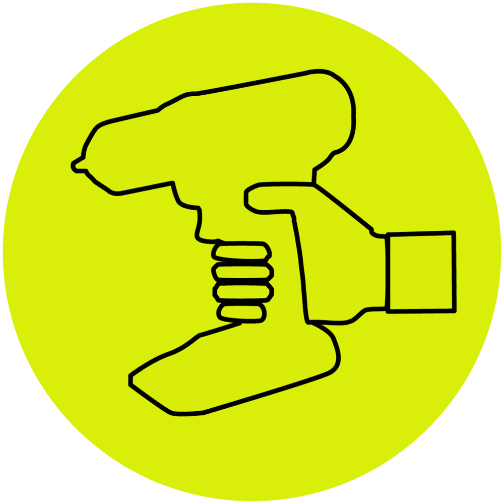 Graphic of a Ryobi power tool