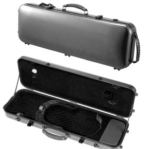 VEVOR 4/4 Full Size Violin Case Black Portable Composite Carbon Fiber Carrying Bag