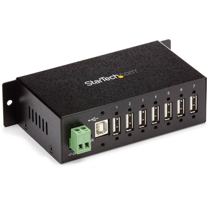 Startech.com Usb Hub - Usb Type B - External - Black - Taa Compliant - 7 Total Usb Port(s) - 7 Usb 2.0 Port(s) - Pc, Mac