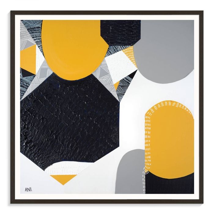 Artist Lane "Sunburnt Country 1  " by Ani Ipradjian - 76x76cm Black Framed Print