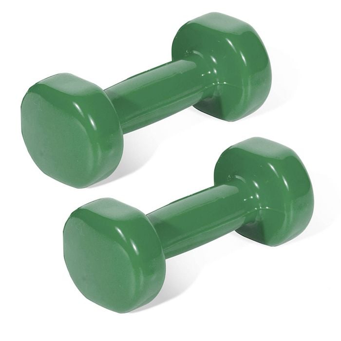 2pk Vinyl Dipped Weighted Dumbbell 5kg Home Gym Workout Set