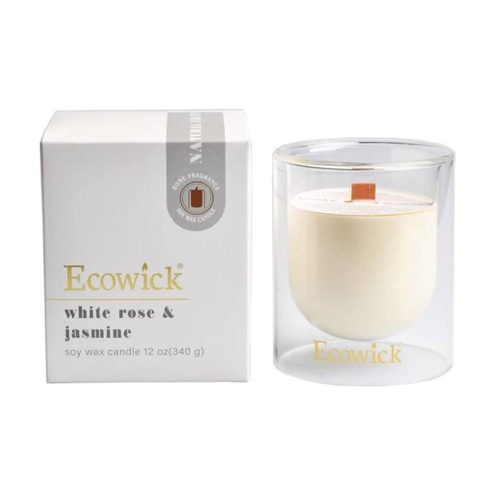 Candle SOY Jar Lantern Bottle 300g White Rose Jasmine