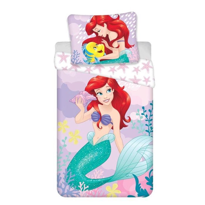 Disney Princess Ariel Cotton Quilt Cover Set - Single Bed Size
