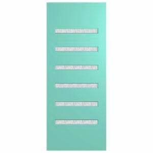 Hume 2040 x 820 x 40mm Verve External Door VER6 - Rice Paper