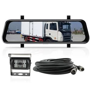 Elinz K Series 9.6" Full Screen Display Clip-on Mirror Monitor Heavy Duty Ahd 1080p Reversing Camera 10m Cable