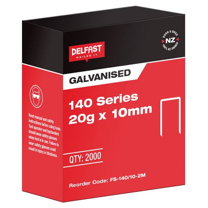 Delfast 10mm 140 Series Staples - 2000 Pack