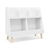 Costway 5-cube Kids Toy & Book Storage Shelf 2-in-1 Bookcase & Toy Chest - White