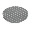 Babyhood Amani Bebe Organic Jersey Cotton Round Fitted Sheet - White Leaf