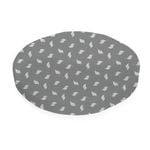 Babyhood Amani Bebe Organic Jersey Cotton Round Fitted Sheet - White Leaf