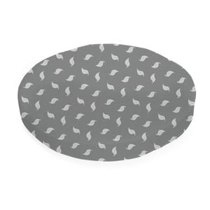 Babyhood Amani Bebe Organic Jersey Cotton Round Fitted Sheet - White Leaf