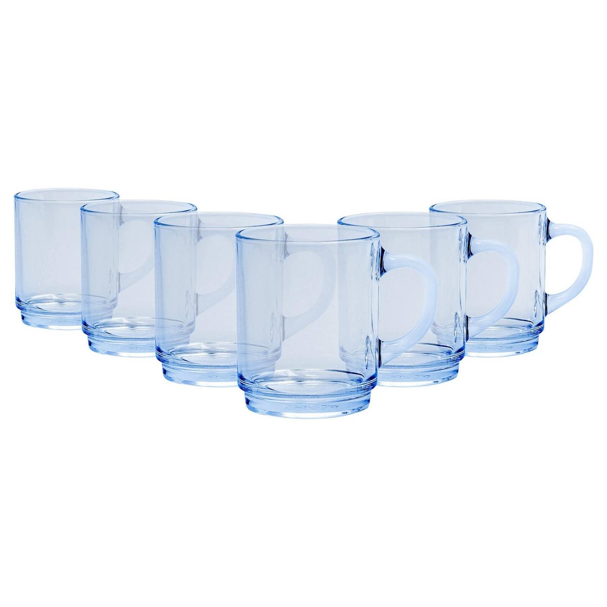 Lot De 12 Mugs/tasses Duralex Versailles En Verre Transparent - 260ml