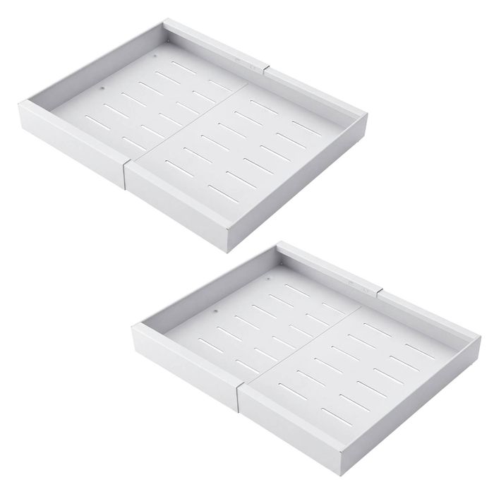 Toque Cabinet Organizer Drawer Shelf Pull Out 2Pcs Width-adjustable Kitchen