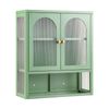 Artiss Buffet Cabinet Sideboard Wall Mounted Fluted Green