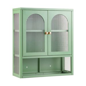 Artiss Buffet Cabinet Sideboard Wall Mounted Fluted Green