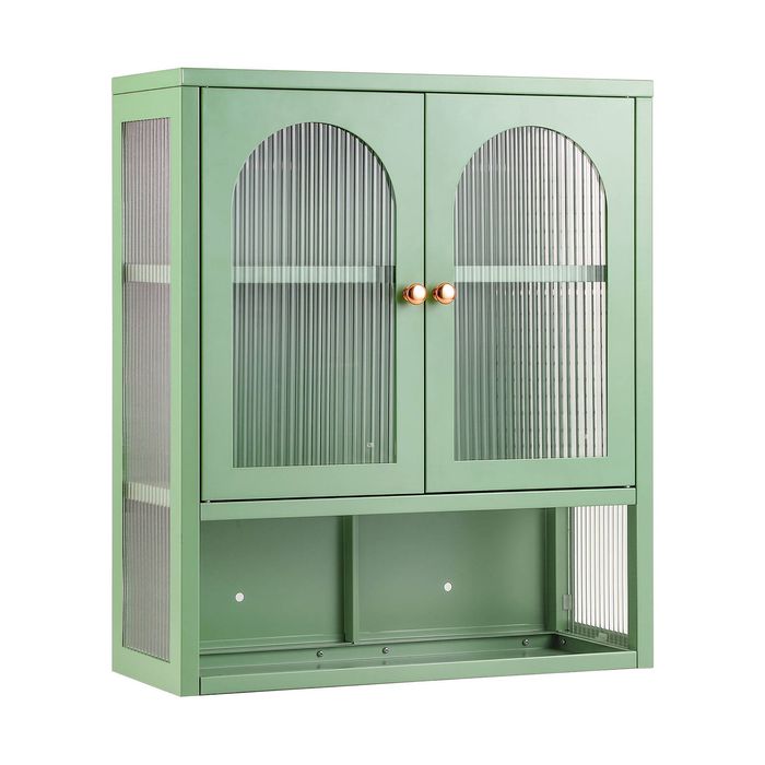 Artiss Buffet Cabinet Sideboard Wall Mounted Fluted Green