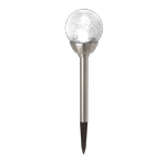 Solar Magic LED Crackle Ball Bollard