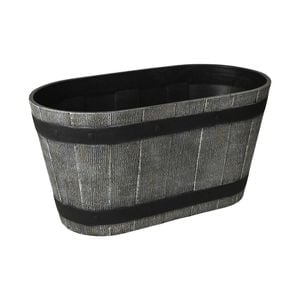 EDEN Grey & Bronze Whiskey Trough Planter