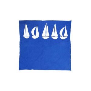 Sail Boats Cotton Embroidered European Pillowcase 65 x 65 cm