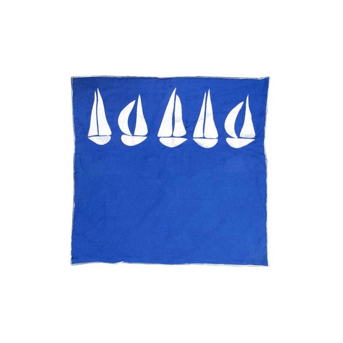 Sail Boats Cotton Embroidered European Pillowcase 65 x 65 cm