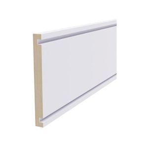 135 x 19mm Grooved Board Pre-primed Radiata Pine Band Sawn Faced