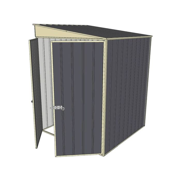 Build-a-Shed 1.5 x 1.5 x 2m Skillion Shed without Side Doors - Grey