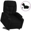 vidaXL Electric Stand up Recliner Chair Armchair Single Sofa Couch Black Fabric
