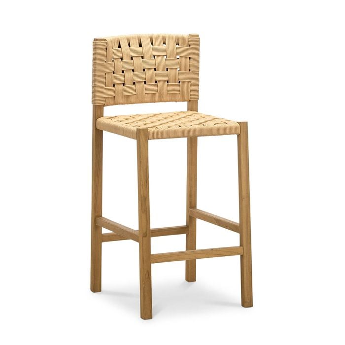Kyren Counter Stool Woven Rope for Indoor & Outdoor