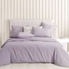 CleverPolly Vintage Washed Microfibre Quilt Cover Set - Lilac - King