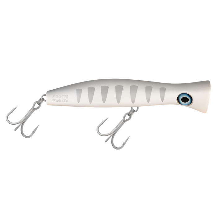 Halco Roosta Popper 195mm Haymaker KO Topwater Fishing Lure H91 Silver Shadow