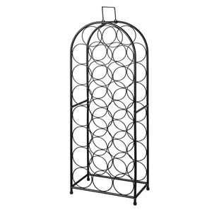 Levede 23 Bottle Wine Rack Kitchen Home Floor Storage Organiser Metal Black