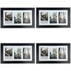 4PK Frankie & Me Wooden Collage 4x6'' Triple Picture Frame Home Decor Black