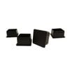 Surface Gard Black Square Plastic Chair Tip - 4 Pack