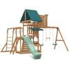 Lifespan Kids Walton Swing Set, Monkey Bars & Play Centre with 2.2m Pastel Green Slide