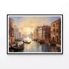 Canal with Boats & Buildings  Print 100% Australian Made 120x90cm  (Poster)
