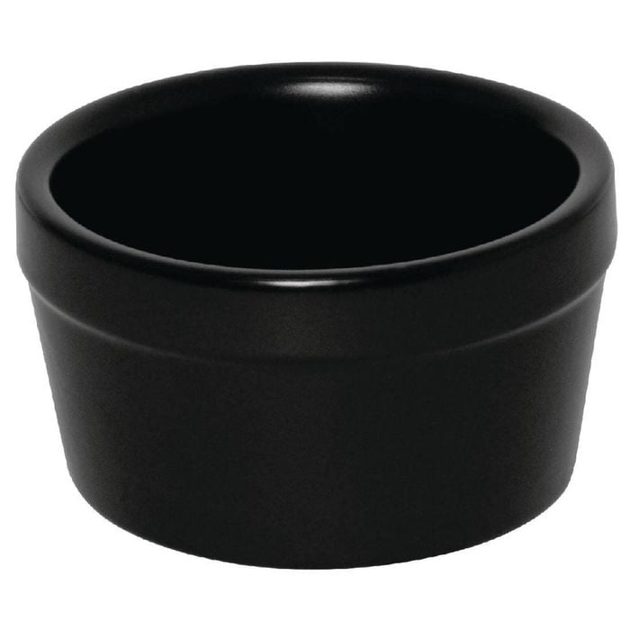 Olympia Mediterranean Ramekins Black 77mm 6 Pack Tableware Servingware