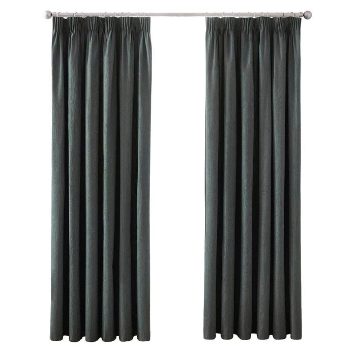 Mollers 240 x 205cm Green Blockout Trevally Pencil Pleat Curtain