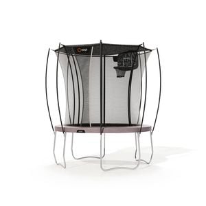 VULY Ultra 2 Small 9ft Trampoline with Enclosure - Round Kids Trampolines Bundle With Shade Cover & Basketball Hoop