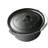 Wildtrak Round Cast Iron 12qt/37cm Camp Oven Pot Outdoor Camping Cookware Black