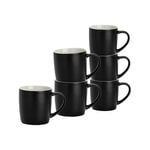 Argon Tableware 6 Piece Matt Tea And Coffee Mug Set - 350ml