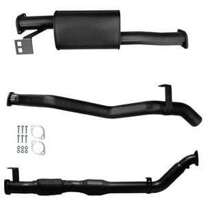 Ignite Exhausts Turbo Back for Toyota Landcruiser 76 Series V8 Wagon 3" Cat With Muffler Black Aluminised Steel