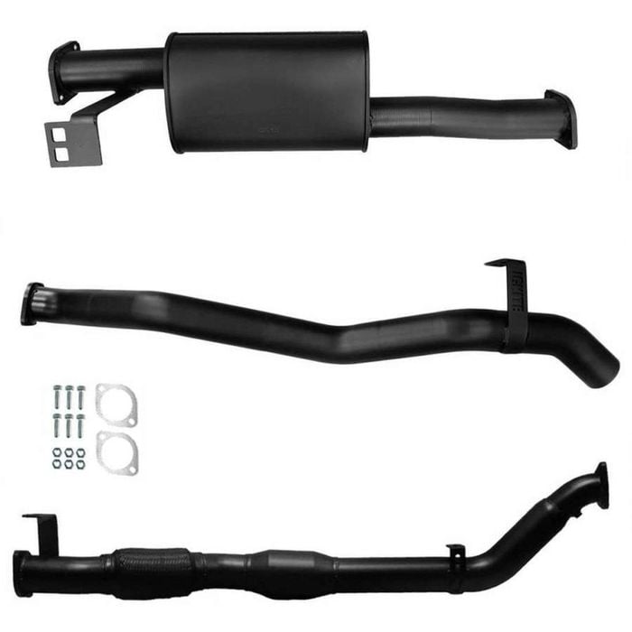 Ignite Exhausts Turbo Back for Toyota Landcruiser 76 Series V8 Wagon 3" Cat With Muffler Black Aluminised Steel