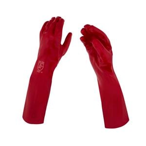 Craftright 45cm Long Red PVC Gloves